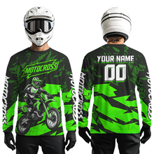 Load image into Gallery viewer, Green Custom Motocross Racing Jersey Men Women Kid Dirt Bike Shirts Off road Shirt XM468