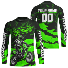 Load image into Gallery viewer, Green Custom Motocross Racing Jersey Men Women Kid Dirt Bike Shirts Off road Shirt XM468