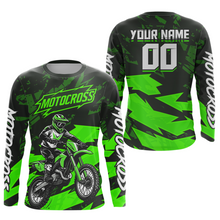 Load image into Gallery viewer, Green Custom Motocross Racing Jersey Men Women Kid Dirt Bike Shirts Off road Shirt XM468