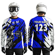 Load image into Gallery viewer, Custom Blue Motocross Racing Jersey Custom Women Kid Men Dirt Bike Off road Shirt XM472