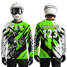 Load image into Gallery viewer, Custom Green Motocross Racing Jersey Custom Women Kid Men Dirt Bike Off road Shirt XM472