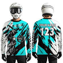 Load image into Gallery viewer, Custom Turquoise Motocross Racing Jersey Custom Women Kid Men Dirt Bike Off road Shirt XM472