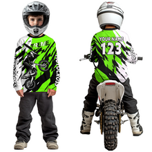Load image into Gallery viewer, Custom Green Motocross Racing Jersey Custom Women Kid Men Dirt Bike Off road Shirt XM472