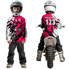 Load image into Gallery viewer, Custom Pink Motocross Racing Jersey Custom Women Kid Men Dirt Bike Off road Shirt XM472