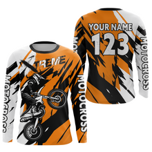 Load image into Gallery viewer, Custom Orange Motocross Racing Jersey Custom Women Kid Men Dirt Bike Off road Shirt XM472