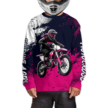 Load image into Gallery viewer, Custom Pink Motocross Racing Jersey for Women Kid Men Dirt Bike Shirts Off road Shirt XM477