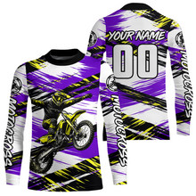 Load image into Gallery viewer, Custom Purple Motocross Jersey for Men Kid Women Dirt Bike Racing Jersey Riding Shirt XM480
