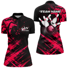 Load image into Gallery viewer, Custom Pink Bowling Shirts for Team Women Men Bowling Polo&amp;1/4 Zip Shirt for Couple MBL233