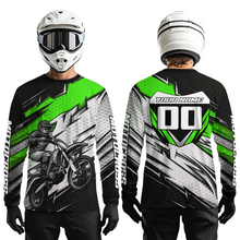 Load image into Gallery viewer, Green Motocross Jersey for Men Kid Women Dirt Bike Jersey Youth Motorcycle Riding Shirt XM487