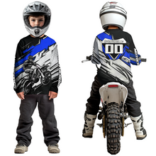 Load image into Gallery viewer, Blue Motocross Jersey for Men Kid Women Dirt Bike Jersey Youth Motorcycle Riding Shirt XM487