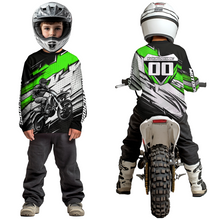 Load image into Gallery viewer, Green Motocross Jersey for Men Kid Women Dirt Bike Jersey Youth Motorcycle Riding Shirt XM487
