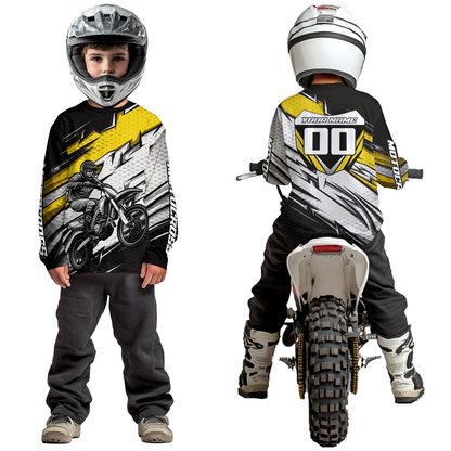 Yellow Motocross Jersey for Men Kid Women Dirt Bike Jersey Youth Motorcycle Riding Shirt XM487