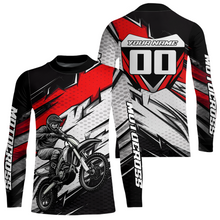 Load image into Gallery viewer, Red Motocross Jersey for Men Kid Women Dirt Bike Jersey Youth Motorcycle Riding Shirt XM487