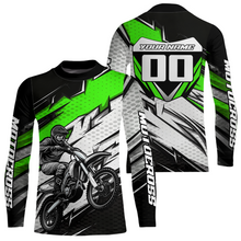 Load image into Gallery viewer, Green Motocross Jersey for Men Kid Women Dirt Bike Jersey Youth Motorcycle Riding Shirt XM487
