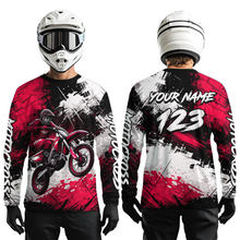 Load image into Gallery viewer, Custom Pink Motocross Jersey for Kid Adult Dirt Bike Shirts Men Women Riding Shirt XM491