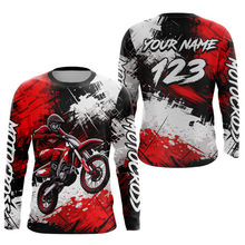 Load image into Gallery viewer, Custom Red Motocross Jersey for Kid Adult Dirt Bike Shirts Men Women Riding Shirt XM491