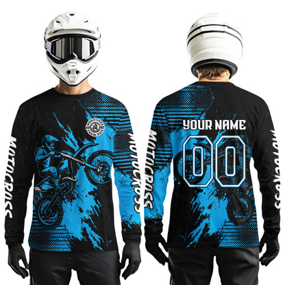 Blue Motocross Jersey Custom Dirt Bike Shirts Men Kid Women Motorcycle Jersey XM419