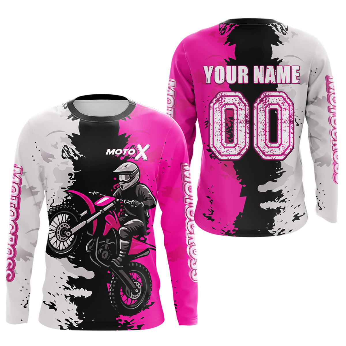 Pink Motocross Racing Jersey Custom Dirt Bike Shirts Men Kid Women Jersey XM420