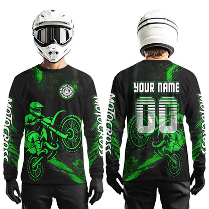 Green Motocross Jersey for Kid Women Men Custom Dirt Bike Shirts Moto Racing Shirt XM427