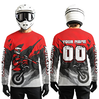 Red Motocross Jersey Men Women Kid Custom Dirt Bike Shirts Motorcycle Riding Shirt XM433