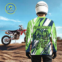 Load image into Gallery viewer, Green Motocross Jersey for Men Women Kid Dirt Bike Shirts Custom Off road Riding Shirt XM466