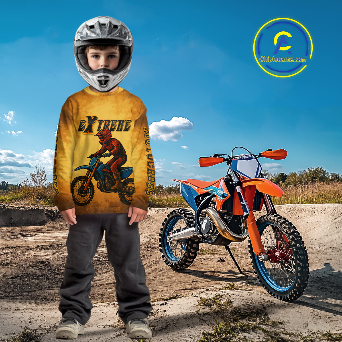Smoke Motocross Jersey Custom Orange Dirt Bike Shirts for Men Kid Women Racing Jersey XM409