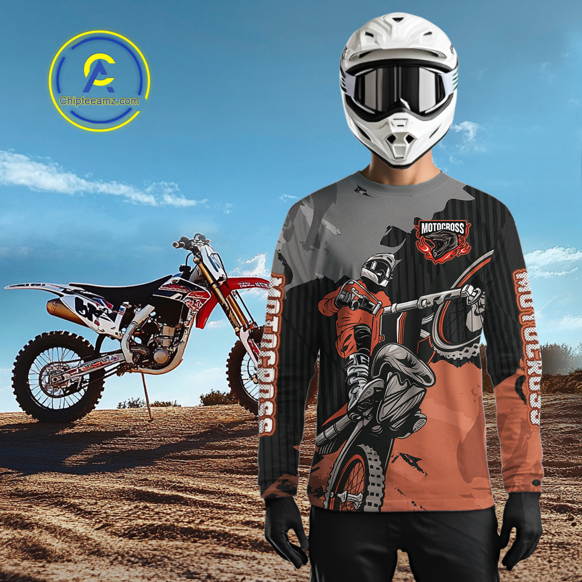 Orange Custom Motocross Racing Jersey for Kid Men Women Dirt Bike Shirts Moto Shirt XM478