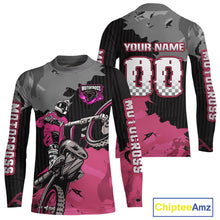 Load image into Gallery viewer, Pink Custom Motocross Racing Jersey for Kid Men Women Dirt Bike Shirts Moto Shirt XM478