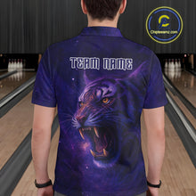 Load image into Gallery viewer, Purple Tiger Bowling Shirts for Team Men Women Custom Bowling Jersey Polo &amp; 1/4 Zip Shirt MBL189