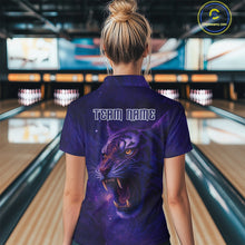 Load image into Gallery viewer, Purple Tiger Bowling Shirts for Team Men Women Custom Bowling Jersey Polo &amp; 1/4 Zip Shirt MBL189
