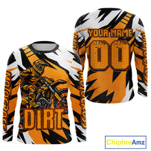 Load image into Gallery viewer, Custom Orange Motocross Racing Jersey Men Kid Women Dirt Bike Shirts Riding Shirt XM479