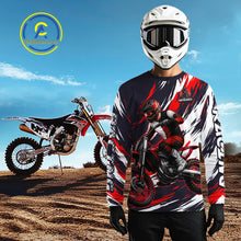 Load image into Gallery viewer, Custom Motocross Jersey for Men Kid Women Dirt Bike Jersey Red&amp;Black Riding Shirt XM481