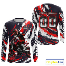 Load image into Gallery viewer, Custom Motocross Jersey for Men Kid Women Dirt Bike Jersey Red&amp;Black Riding Shirt XM481