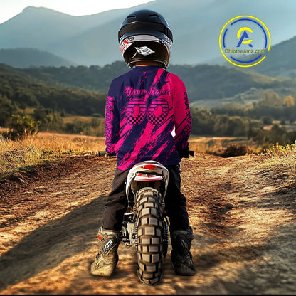 Blue and Pink Motocross Jersey Men Kid Women Dirt Bike Jersey Motorcycle Riding Shirt XM482
