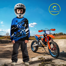 Load image into Gallery viewer, Custom Blue Motocross Jersey Men Kid Women Dirt Bike Jersey Motorcycle Riding Shirt XM486
