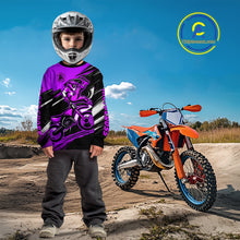 Load image into Gallery viewer, Custom Purple Motocross Jersey Men Kid Women Dirt Bike Jersey Motorcycle Riding Shirt XM486