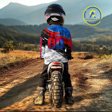 Load image into Gallery viewer, Blue and Red Motocross Jersey Custom Dirt Bike Shirts Men Kid Women Riding Shirt XM489