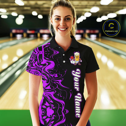 Funny Beer Bowling Shirts Team Women Men Custom Purple Bowling Jersey for Bowler MBL250