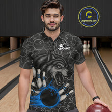 Load image into Gallery viewer, Gray Wolf Bowling Shirts for Team Women Men Wolf Bowling Jerseys Custom MBL198
