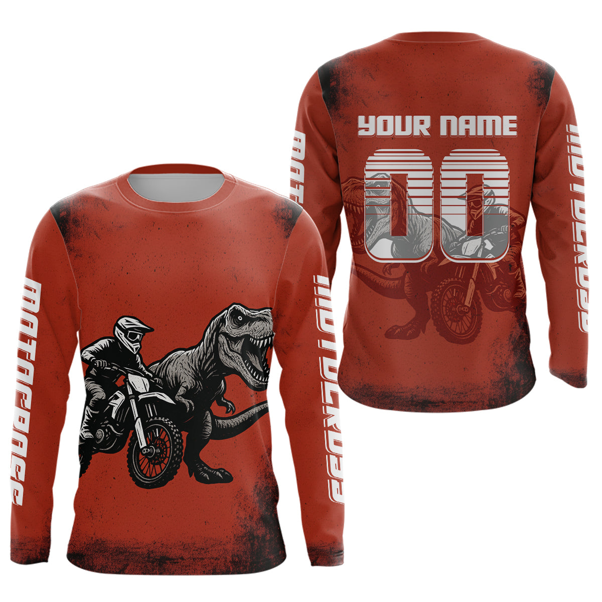 Red Dinosaur Motocross Jersey Custom Dirt Bike Shirt Men Kid Women Racing Jersey XM411
