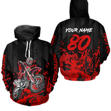 Load image into Gallery viewer, Custom Red Youth Dirt Bike Motorcycle Hoodie Kid Men Women Motocross Jersey Hoodie HOT38