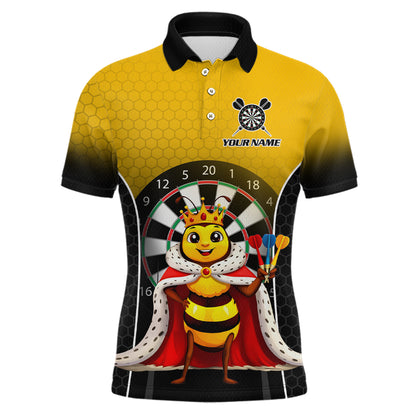 Custom Funny King Bee Dart Shirt Dart Team Jersey for Men Dartboard Polo & 1/4 Zip Shirts NNT164