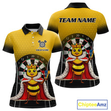 Load image into Gallery viewer, Custom Funny King Bee Dart Shirt Dart Team Jersey for Women Dartboard Polo &amp; 1/4 Zip Shirts NNT164