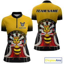 Load image into Gallery viewer, Custom Funny King Bee Dart Shirt Dart Team Jersey for Women Dartboard Polo &amp; 1/4 Zip Shirts NNT164