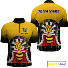 Load image into Gallery viewer, Custom Funny King Bee Dart Shirt Dart Team Jersey for Men Dartboard Polo &amp; 1/4 Zip Shirts NNT164