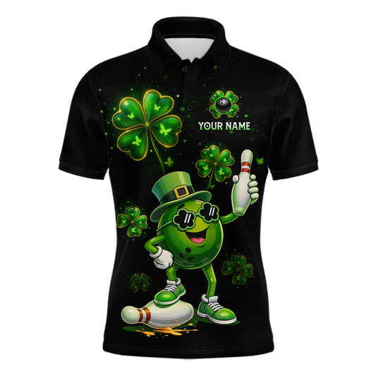 Funny St Patrick Day Bowling Bowling Jersey for Men Bowling Team Shirts Polo & 1/4 Zip HNT192