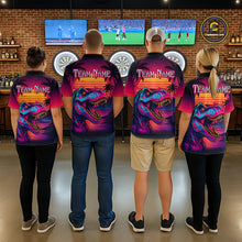 Load image into Gallery viewer, Custom Neon Dinosaur Dart Shirts For Men Dart Board Gifts Darts Team Jerseys Dart League NNT161