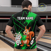 Load image into Gallery viewer, Custom Green Squirrel Bowling Jersey for Men Bowling Team Shirts Bowling Polo &amp; 1/4 Zip HNT301