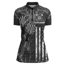 Load image into Gallery viewer, Custom US Flag Darts Shirt for Women Darts Team Jerseys Dart Tournament Polo &amp; 1/4 Zip NNT113