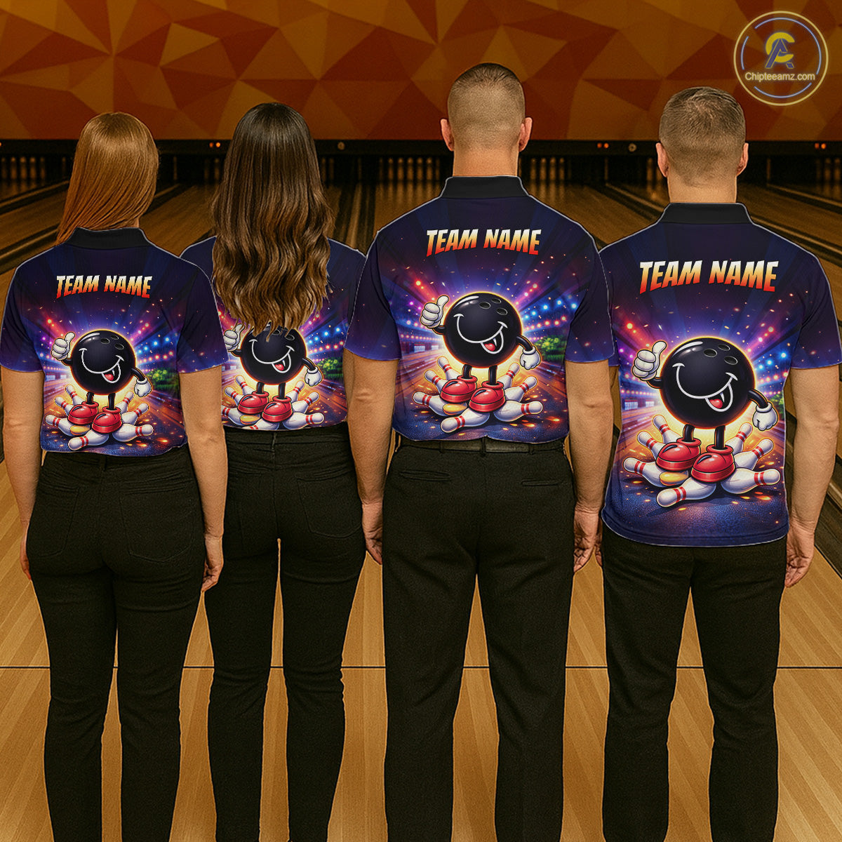 Custom Funny Bowling Jersey for Women Bowling Tournament Polo & 1/4 Zip Bowling Team Shirts HNT221